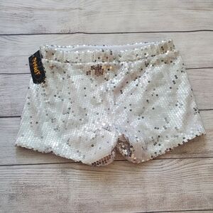 NWT Spirit halloween sequence shorts. Size large.  Silver